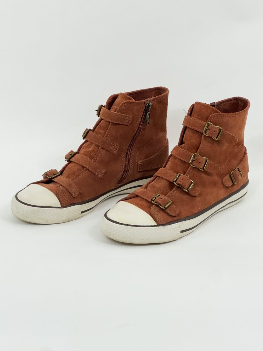ASH Women’s "Virgin" Suede Buckle High-Top Sneaker Size 9.5